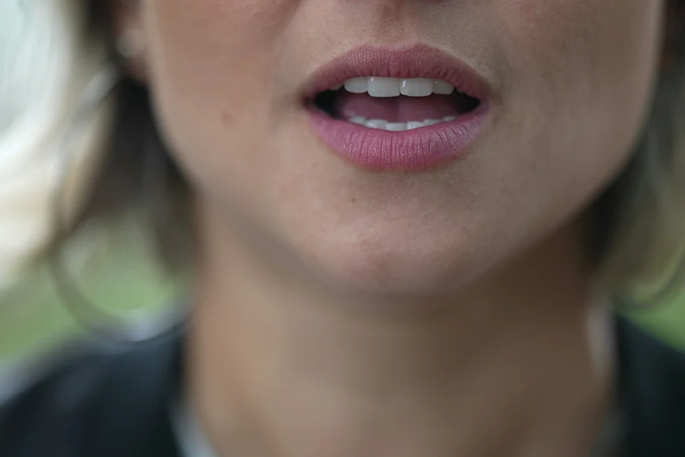 Mund von einer Frau